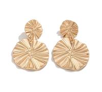 Kbrpey Orecchini Pendenti In Oro A Forma Di Fiore Gioielli Donna Eleganti Orecchini Grandi Luminosi Accessori Moda Per Occasioni Speciali