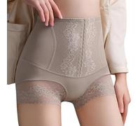 KBRPEY Pancera Contenitiva Donna in Pizzo Mutande Contenitive Modellante Elevata Elasticità Mutande Vita Alta Confortevole Scolpire Il Corpo(Champagne M)