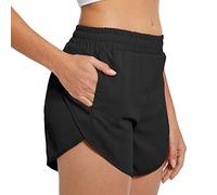 KBRPEY Pantaloncini Sportivi Donna Leggins Corti Shorts Elasticizzati con Tasche Running Fitness Pantaloncino Cotone Traspirante Allenamento Palestra Ciclista Jogging Estivi