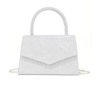KBRPEY Pochette Clutch Donna Elegante Glitter Clutch Cerimonia Borsa Catena Rimovibile per Tracolla Borsa da Festa Pochette Luccicanti per Matrimonio Data Festa Lavoro Viaggio