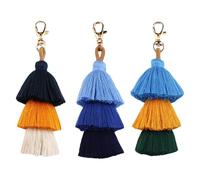 KBRPEY Portachiavi Nappina Stratificata Ciondolo Decorativo Accessorio Borsa Moschettone Dorato