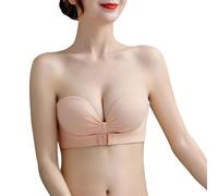 KBRPEY Reggiseni Fascia Donna Reggiseno Senza Spalline a Forma di Fiocco Push up Imbottito Strapless Bra Invisibile Confortevole per Abiti Scollati Cerimonia