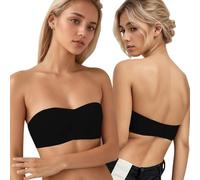KBRPEY Reggiseni Fascia Donna Reggiseno Senza Spalline Strapless Bra Imbottito Push up Senza Ferretto Comfort Invisibile Supporto Perfetto per Abiti Scollati Matrimoni Feste Cerimonie