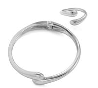 KBRPEY Set Gioielli Bracciale Anello Aperti Minimalista Geometrico Elegante Lusso Donna Matrimonio Cerimonia