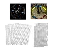 KBRPEY Set Riflettenti Bici Adesivi Raggi Ruota Catarifrangenti Ciclismo Notturno Accessori Sicurezza visibilità