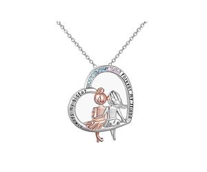 KBRPEY Sorella Collana, Collana con ciondolo a forma di cuore, in argento Sterling 925, da donna, con scritta Always My Sister Forever My Friend,Best Friends Gioielli Regali per le donne