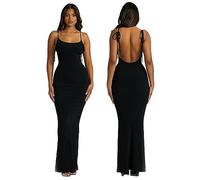 KBRPEY Vestito Elegante Donna Abito Lungo con Spalline Sottili Vestiti Eleganti da Cerimonia Cocktail Sera Formale Aderente Sirena Tubino Senza Maniche Estivo