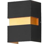 KBUUKYYXouy Applique murale Extérieure Noir-Orange, Lampada Intérieure/Extérieure À Éclairage Haut Et Bas En Aluminium, Decorazione, Spots Encastrés, Sospensione, Lustro