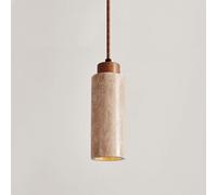 KBUUKYYXouy Lampada A Sospensione In Travertino - Apparecchio Di Illuminazione A for Interni Rustico | Piccole Lampade A In Pietra Naturale for Cucina Ad Isola, Sala Da Pranzo(2.5x7.3)