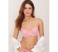 KBX - Zadie - Reggiseno a balconcino non imbottito e con ferretto in rete rosa tenue 32B