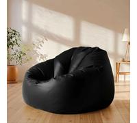 KBZSlyn Bean Bag Cover (Filler Not) Plush Toys Storage Soft Leatherette, Durable Construction Sturdy Zipper, Ideal For Children And Teenagers For Living Rooms Bedrooms(Black,50cm*70cm)