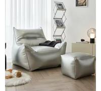KBZSlyn Bean Bag Cover(No Filler) PU Leather Washable Micro-Fiber Adult Beanbag Chairor Adult Teen for Adults Lazy Sofa for Living Room, Bedroom(Set)