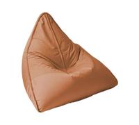 KBZSlyn Bean Bag Cover Only Beanbag Chair (No Filler) Comfy Faux Leather Triangular Bean Bag Lounge Chair without Filling for Adults Empty Lazy Sofa for Living Room, Bedroom(Coffee)