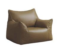 KBZSlyn Bean Bag Cover PU Leather Beanbag Sofa (No Filler) Lounge Chair for Bedroom Dorm Room Pouf Comfy Bean Bag Chair Cover for Adults Empty Lazy Sofa for Living Room(Gray)