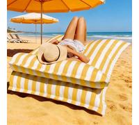 KBZSlyn Copertura for pouf da esterno for piscina (riempitivo non incluso), spiaggia e patio - Fodera in morbido tessuto Oxford traspirante, resistente all'acqua e durevole(Yellow)