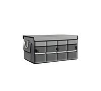 KBZSlyn Organizer per camion in tessuto Oxford, impermeabile, pieghevole, robusto, per auto, portatile, multifunzione, con strisce riflettenti (grigio, L)