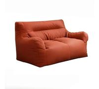 KBZSlyn Poltrona a sacco in similpelle for adulti, grande poltrona reclinabile imbottita con fodera rimovibile, senza imbottitura, comodo supporto for soggiorno(Orange,Double seat)