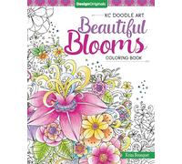 KC Doodle Art Beautiful Blooms Coloring Book (Design Originals) 32 Floral Designs on Perforated Pages; Finished Examples, Suggested Color Choices, Beginner-Friendly Advice, Shading Instructions & More
