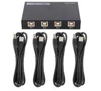 KC KM402 Controller sincrono per tastiera e mouse USB 2.0 a quattro porte, dispositivo di commutazione sincrono per tastiera e mouse USB, controller sincrono Plug and Play per
