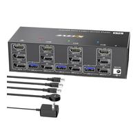 KC-KVM303DH Switch KVM per monitor tripli USB 3.0 DP+DP+HDMI 8K 60Hz (spina USA)