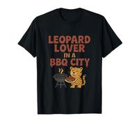 KC Leopard Lover in Un BBQ City Design per Le Donne Maglietta