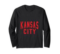 KC Rosso e Nero Kansas City Old School Throwback Maglia a Manica