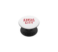 Kc Rosso e Nero Kansas City Old School Throwback PopSockets PopGrip Adesivo