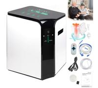 KCareU Concentratore di ossigeno portatile, 93%, ossigeno ad alta concentrazione, flusso di ossigeno regolabile da 1 a 7 l/min, generatore di ossigeno per uso domestico, con funzione anioni