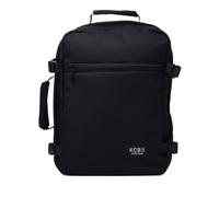 KCB Zaino grande Underseat | Borsa a mano da cabina per aereo | Bagaglio a mano per Ryanair, Vueling e Easyjet | Zaino leggero da viaggio low-cost | Maniglie regolabili | 100% vegano, Nero , Grande