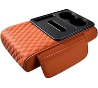 KCBEHIDVW Cuscino Bracciolo Auto per Maserati Ghibli III M157 2013 2014 2015 2016 2017, Protezione Console Centrale, Rialzo Bracciolo Auto Organizzatore Multifunzione con Supporto per Auto,Orange