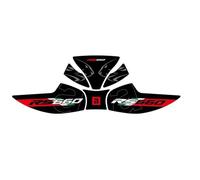 KCBHSH Moto Antiscivolo Olio Combustibile Rilievo del Carro Armato della Protezione Adesivi Laterale Ginocchio Grip Decalcomanie Pad per Aprilia RS660 RS 660 Paraserbatoio(Colore 1)