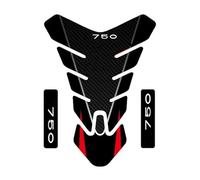 KCBHSH Moto Gel Serbatoio Carburante Adesivi Decalcomanie Gas Carburante Protezione Antiscivolo Kit di Decorazione per Kawasaki Z750 Z 750 Paraserbatoio(Rosso)