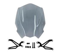 KCBHSH Spoiler Per Parabrezza Moto Per BMW G310R 2017-2024 Parabrezza In Vetro Antivento Con Staffa Di Montaggio, Spoiler Deflettori Antivento Di Estensione(Fumo scuro)