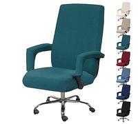 KCCRHIN Coprisedia Per Ufficio 1/2/4/6 Pezzi Copri Sedia Girevole Copertura Per Sedia Con Schienale Alto Copri Sedia Da Ufficio Monopezzo Fodere Per Sedie Da Computer Per Azienda,Green 1pcs,L