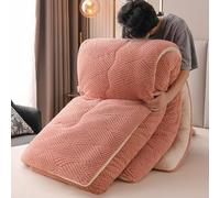 KCCRHIN Trapunta Invernale in Velluto Double Face, Piumino Spesso E Caldo, Non Serve Il Copripiumino, Piumino Invernale 220X240 per Letto Matrimoniale per Case E Appartamenti,Rosa,200x230cm/4.0kg