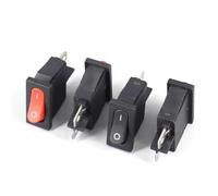 KCD1-110 10x22mm Super Thin Rocker Switch ON OFF 2 Pin Small Instrument Power Switch 6A 250VAC/10A 125VAC 1Pcs(Black)