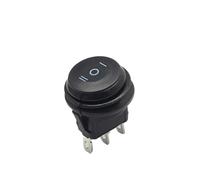 KCD1 ip67 nero piccolo interruttore a levetta rotondo impermeabile 2 pin 3 pin on off interruttore a bilanciere di alimentazione del PC(On-off-on,220 V)