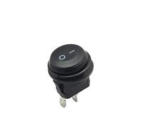 KCD1 ip67 nero piccolo interruttore a levetta rotondo impermeabile 2 pin 3 pin on off interruttore a bilanciere di alimentazione del PC(On-off,12 V)
