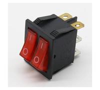 KCD2 Double Boat Rocker Switch 6 Pin On-Off With Green Red Light 20A 125VAC