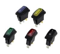 KCD3 1 pz 5 pz 3 Pin 12 V 220 V HA CONDOTTO LA Luce 20A On/Off Rettangolare Lungo Interruttore A Bilanciere Impermeabile IP67 cruscotto dell'automobile Tipo di Nave(Yellow,12V_5PCS)
