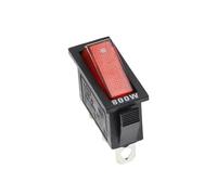 KCD3 220V ON/OFF SPST Interruttore a bilanciere unipolare a tiro singolo 2 3 posizioni 20A 125VAC con luce LE*D(Red light 800W,2PCS)