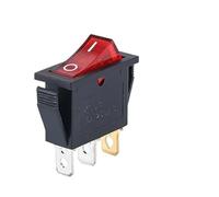 KCD3 220V ON/Off SPST Rocker Switch Single Pole Single Throw 2 Position 20A 125VAC with LED Light 3 Pins/ 2 Pins(3PIN Red) Controls Switches