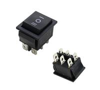 KCD4 1PCS Rocker Switch Power Switch ON-Off-ON 3 Position 6 Electrical Equipment with Light Switch 16A 250VAC/ 20A 125VA(Black ON-Off-ON) Controls Switches