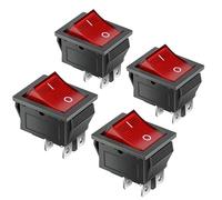 KCD4 Interruttore a Bilanciere,4pcs Interruttore a Bilancino ON-OFF 16A 250V Interruttore Bipolare DPST Micro Switch per Auto Elettrodomestici