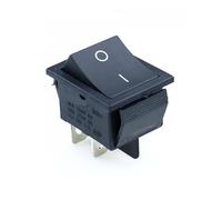 KCD4 Rocker Switch ON-OFF 2 Position 4 Pins / 6 Pins Electrical equipment With Light Power Switch 16A 250VAC/ 20A 125VAC NWPNLXEA(Black,4 Pin)