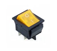 KCD4 Rocker Switch ON-OFF 2 Position 4 Pins / 6 Pins Electrical equipment With Light Power Switch 16A 250VAC/ 20A 125VAC AUOQKQUT(Gelb,4 Pin)