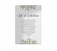 KCDFDVJFBM Act of Contrition Poster Catholic Confession Prayer Wall-Art Religious Educational Decor for Living Room Bedroom Home Study(Unframed,12x18inch(30x45cm))