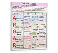 KCDFDVJFBM APGAR Score and Newborn Assessment Educational Reference Poster for Healthcare Workers Nursing School Pediatric Clinic Canvas Wall-Art(Unframed,08x12inch(20x30cm))