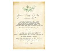 KCDFDVJFBM Art Deco Jellyfish Gone From My Sight - Contemporary Inspirational Poem Wall-Art for Bathroom and Bedroom(Unframed,12x18inch(30x45cm))