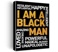 KCDFDVJFBM Black Father Inspirational Art - Motivational Wall Poster for Home Office Decor(Unframed,12x18inch(30x45cm))